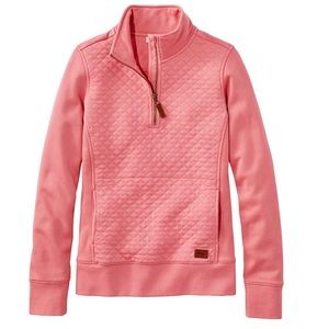 L.L. Bean Quilted Quarter-Zip Pullover Sweatshirt
